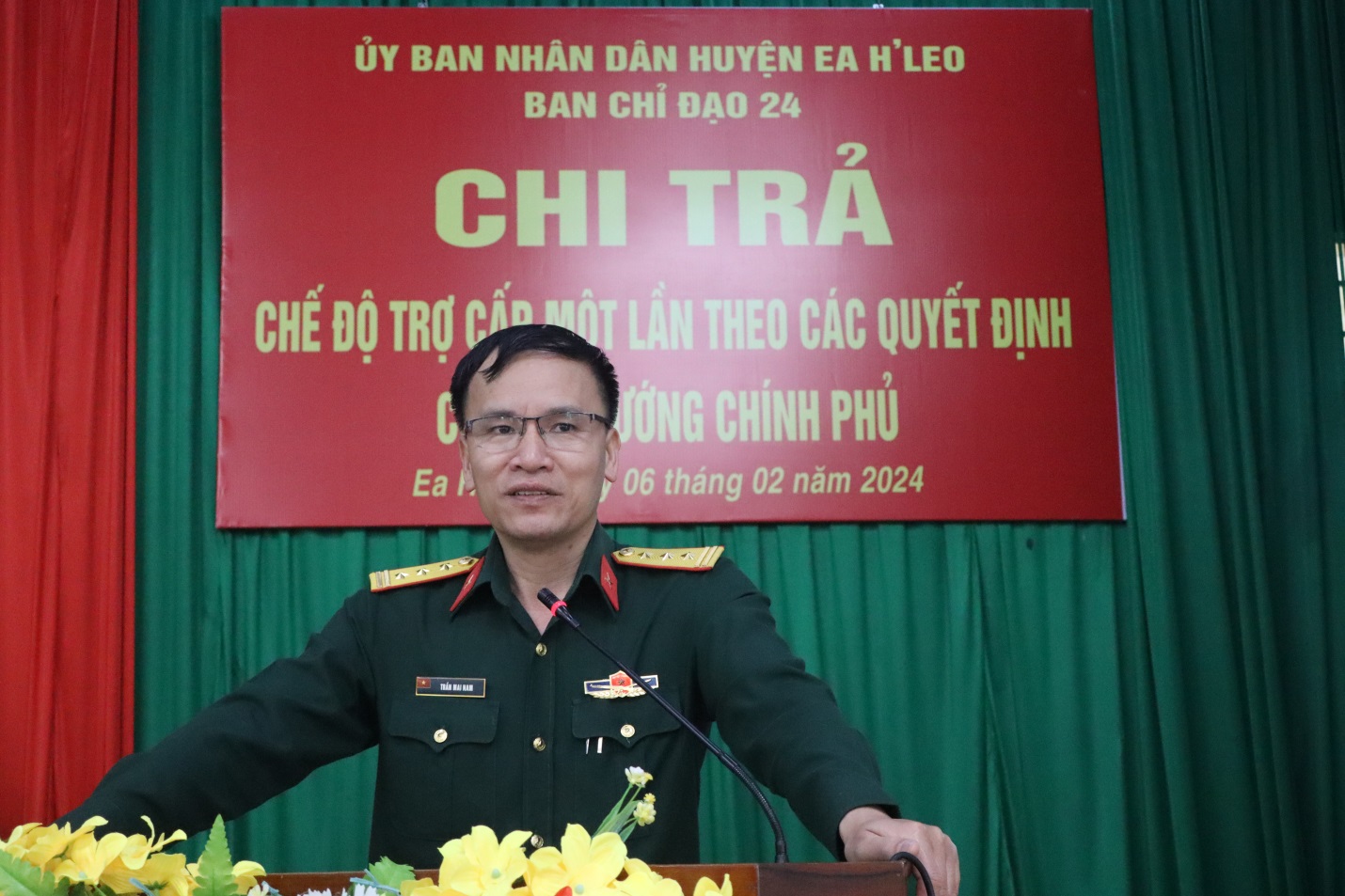 Ban Chỉ đạo 24 của huyện chi trả chế độ trợ cấp một lần theo các Quyết định của Thủ tướng Chính phủ